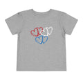 Toddler Tee — Red White Blue Heart Trio