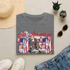 All American Dad T-Shirt — Patriotic Flag Boots Graphic Tee for Father's Day & 4th of July