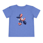 Toddler Tee Patriotic Balloon Dog  — USA Flag 4th of July Shirt