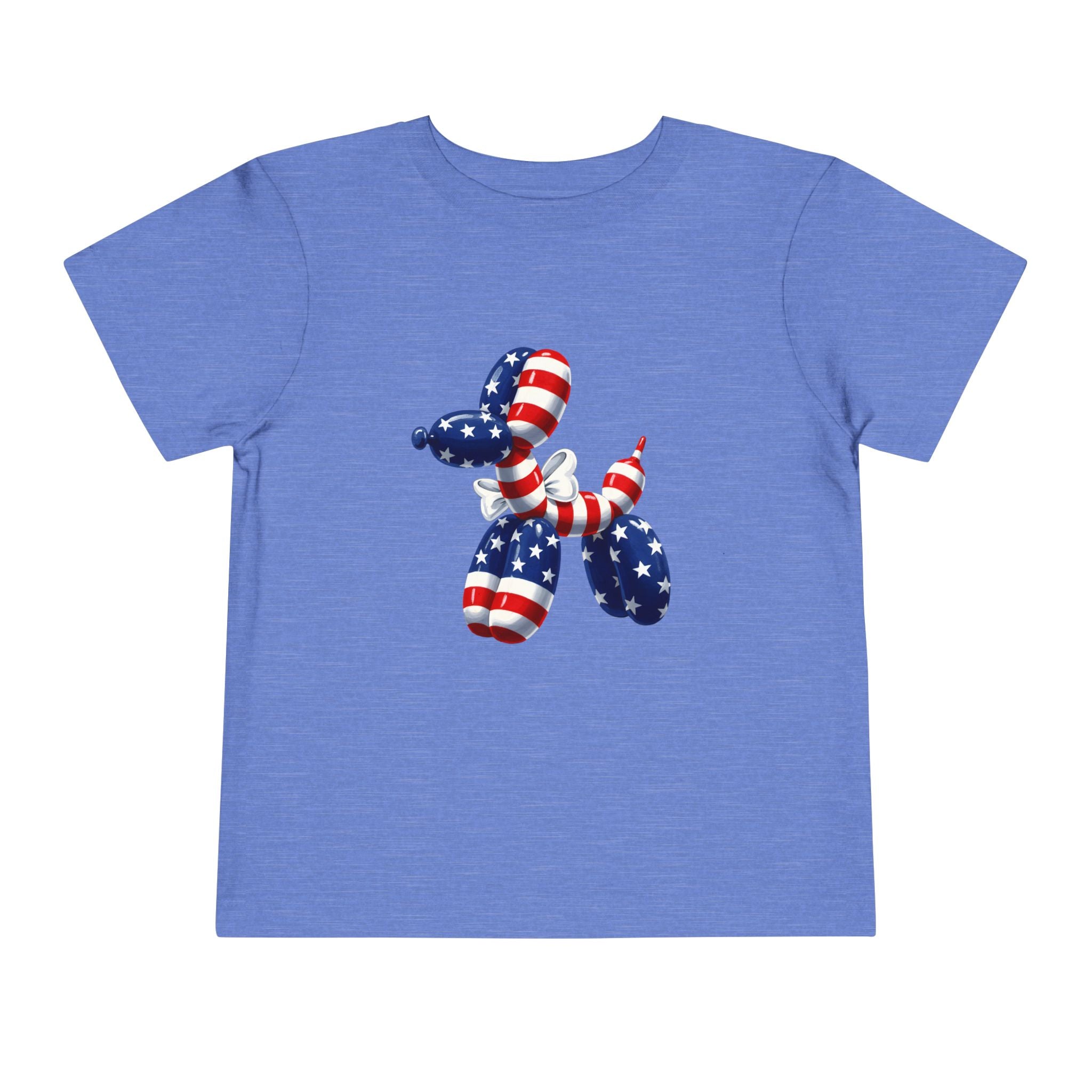 Toddler Tee Patriotic Balloon Dog  — USA Flag 4th of July Shirt