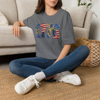 1776 Patriotic T-Shirt — American Flag & Camouflage Vintage Independence Tee