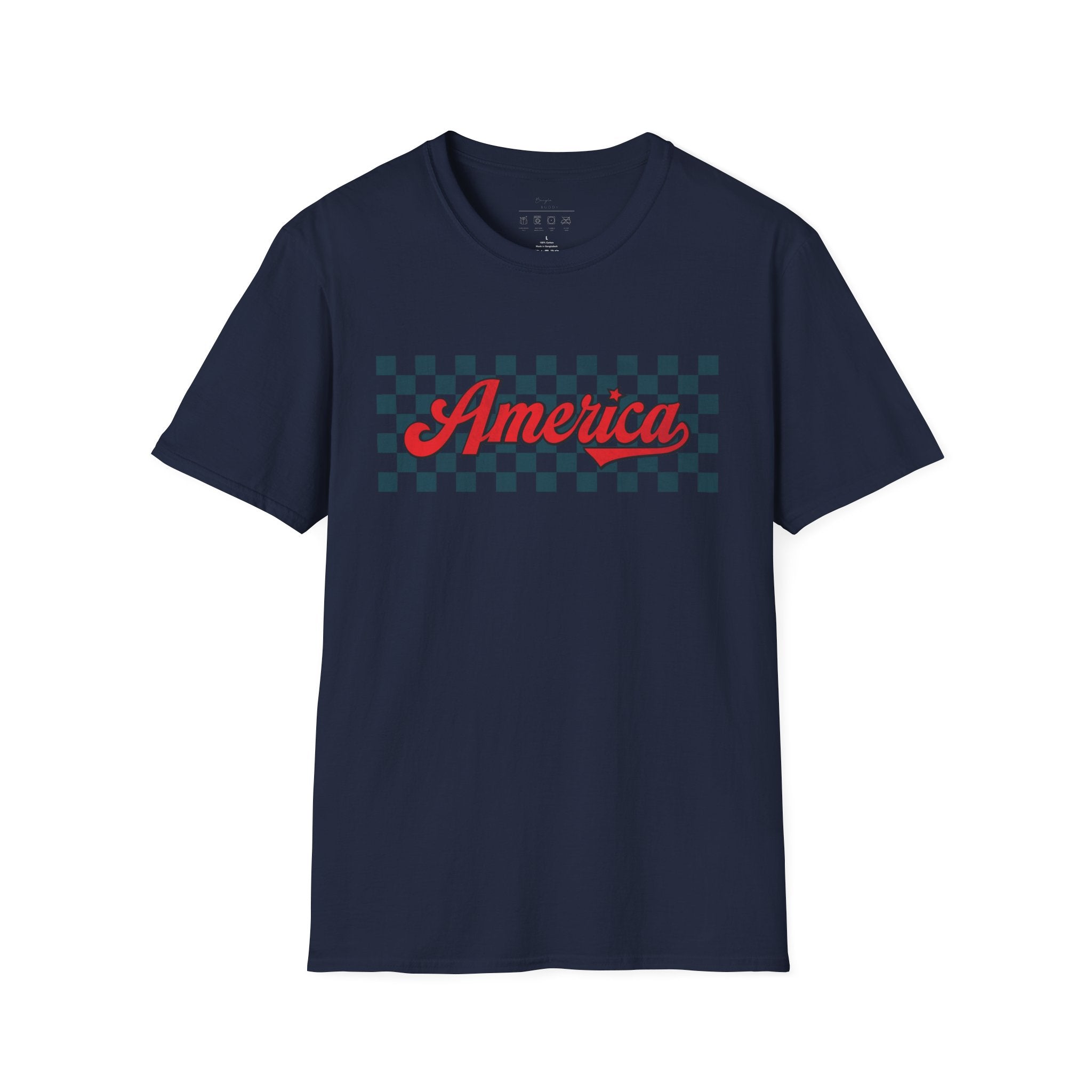 America Checkerboard Graphic T-Shirt