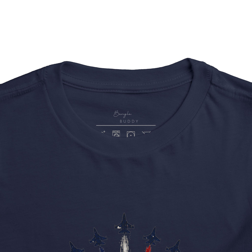 Toddler Tee - Patriotic American Flag Jet Spray Design (Fourth of July)