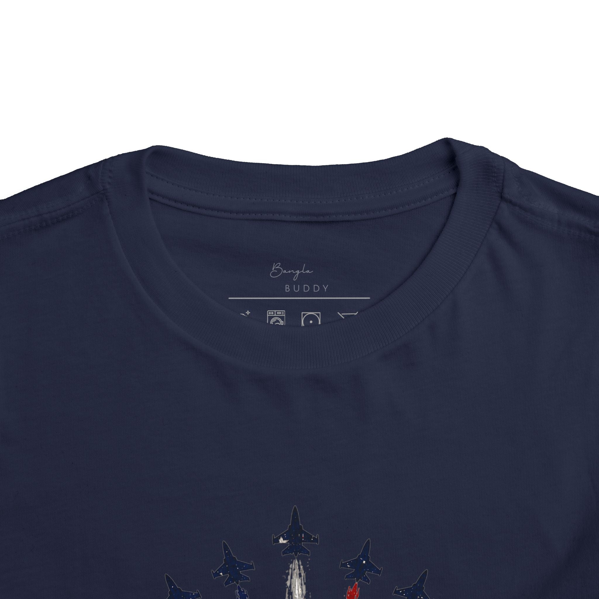 Toddler Tee - Patriotic American Flag Jet Spray Design (Fourth of July)