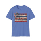 Patriotic Floral Flag T-Shirt — Americana Bow Stars & Stripes Top