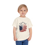 Toddler Tee - Patriotic American Flag Jet Spray Design (Fourth of July)