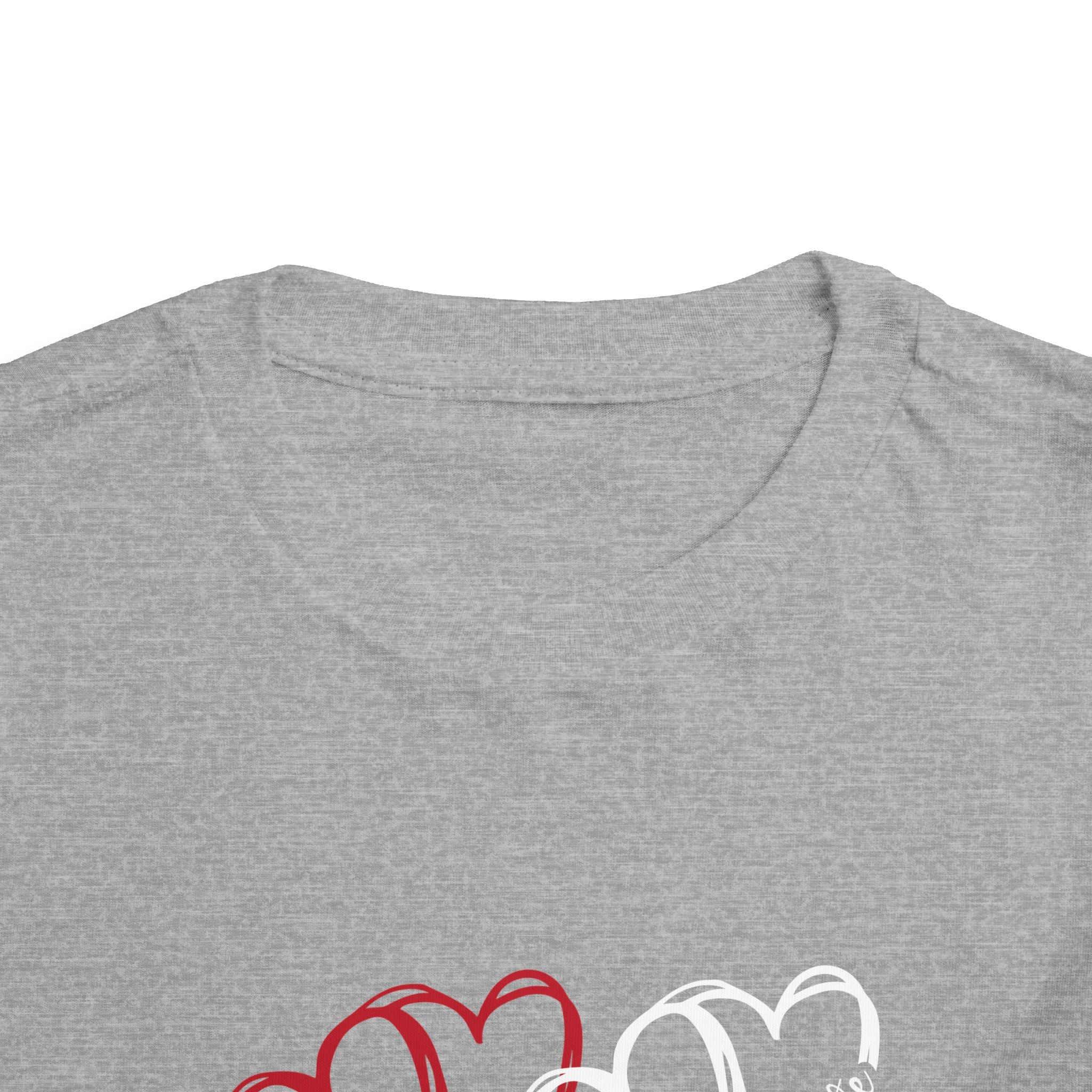 Toddler Tee — Red White Blue Heart Trio