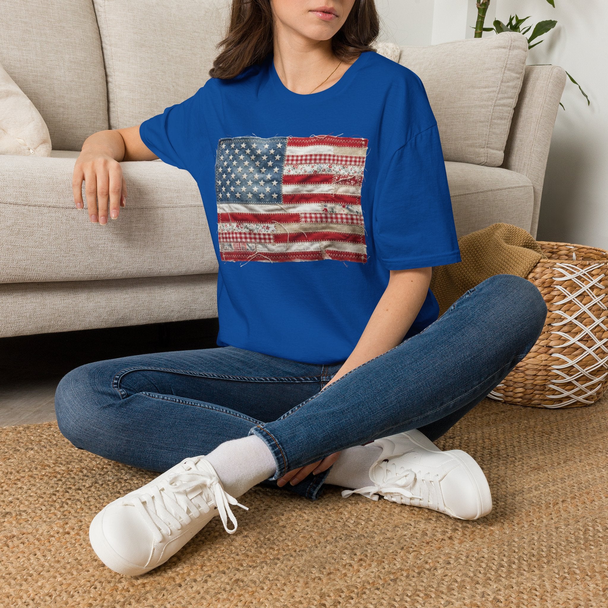 Distressed American Flag T‑Shirt — Vintage USA Patriotic Tee for 4th of July