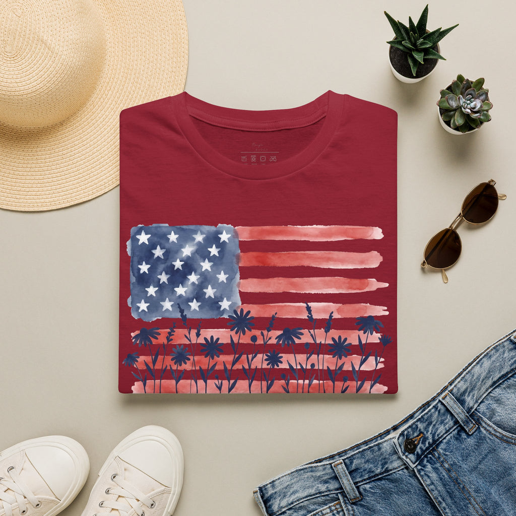 American Flag Palm Trees T-Shirt — “250 Years of Freedom” Patriotic Tee