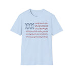 Floral American Flag T-Shirt — Patriotic Red & Blue Botanical Tee for 4th of July