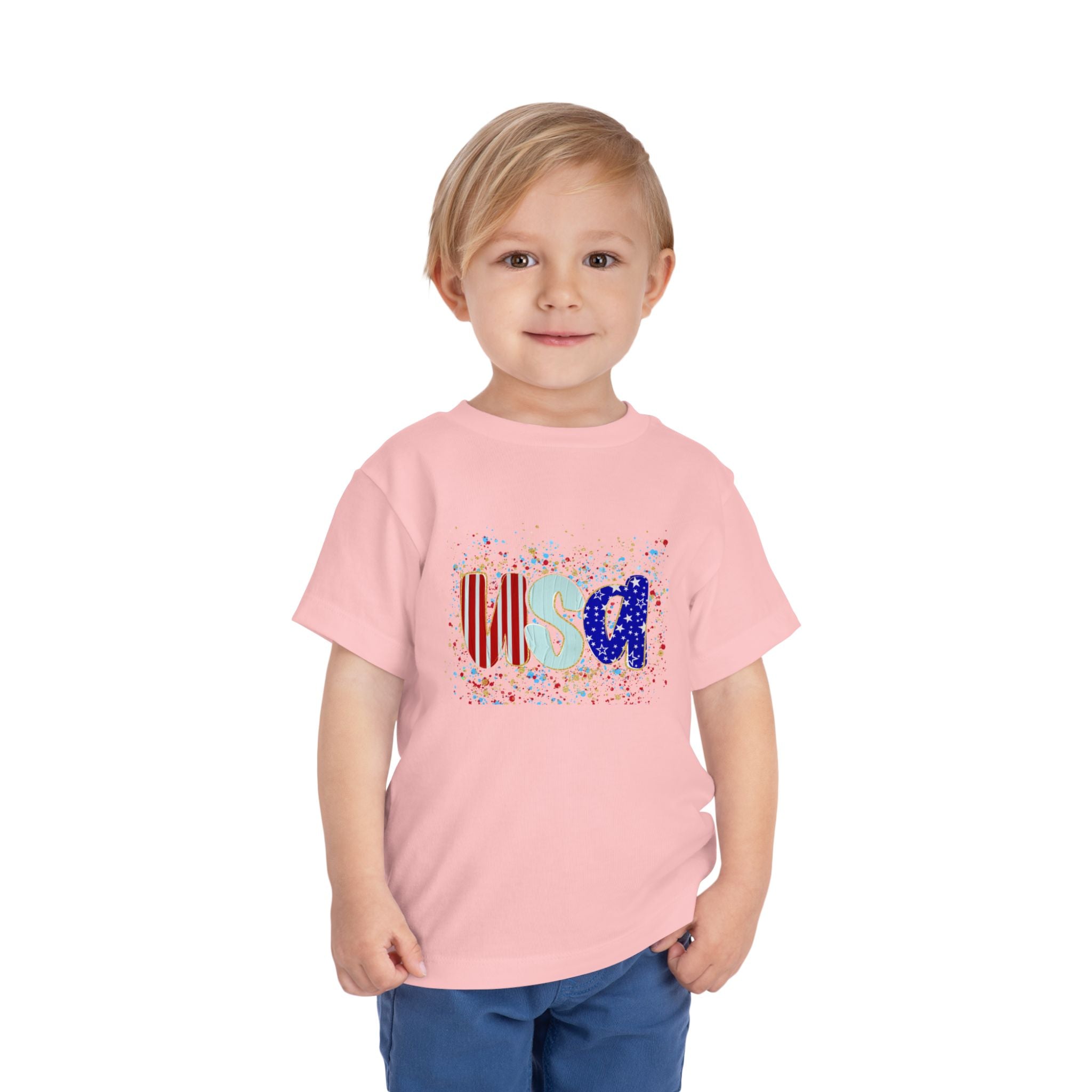 Toddler USA Flag Confetti Tee