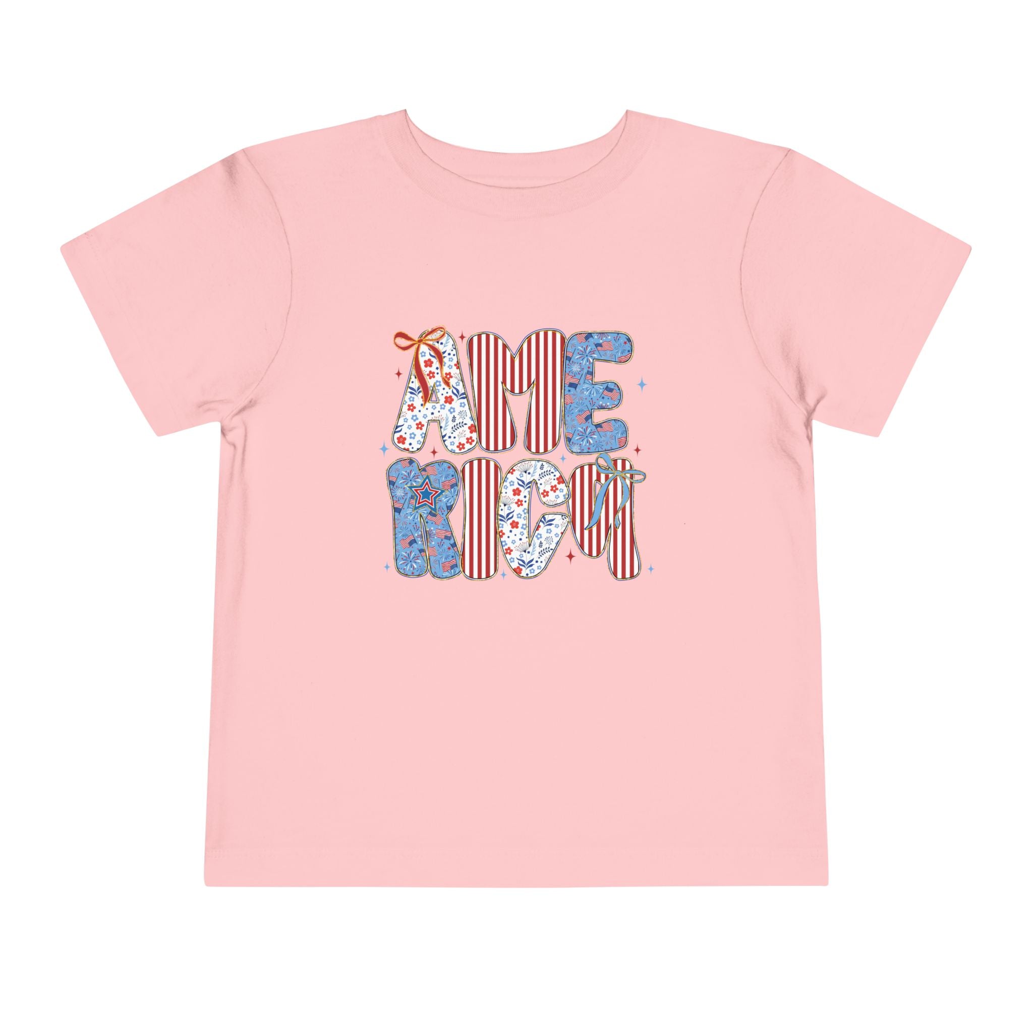 Toddler Tee America   — Patriotic Red White Blue Kids Shirt