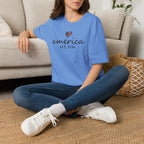 America Est. 1776 Heart T-Shirt — Patriotic USA Independence Day Tee