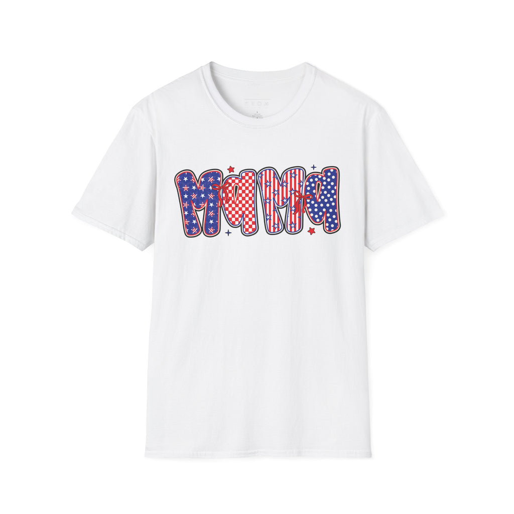 Mama Patriotic American Flag T-Shirt — Fourth of July Mom Tee