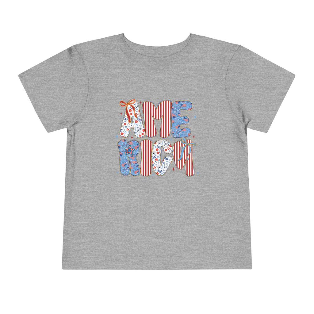 Toddler Tee America   — Patriotic Red White Blue Kids Shirt