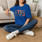 1776 Patriotic T-Shirt — American Flag & Camouflage Vintage Independence Tee
