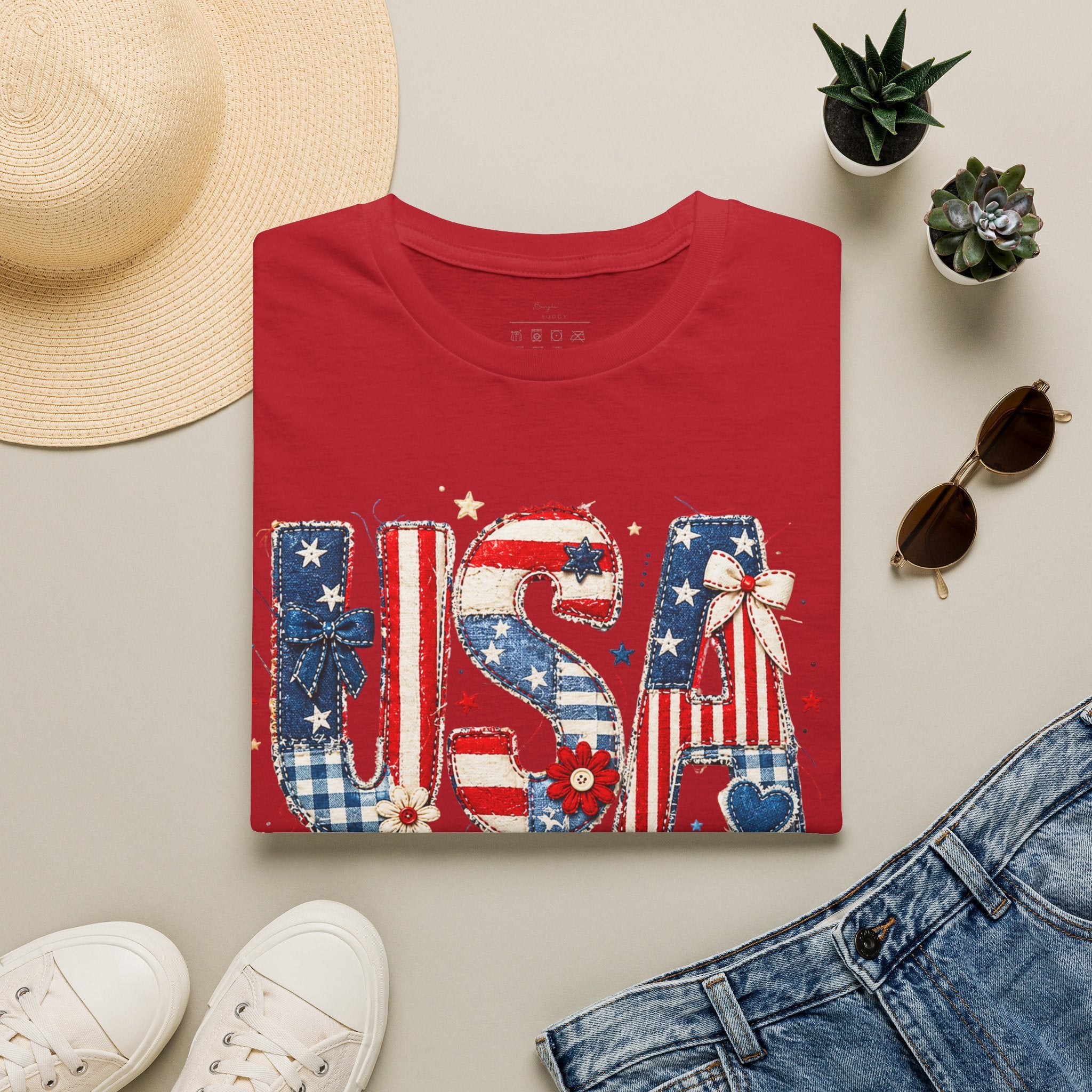 USA Patriotic T-Shirt — Red White Blue Americana Graphic Tee
