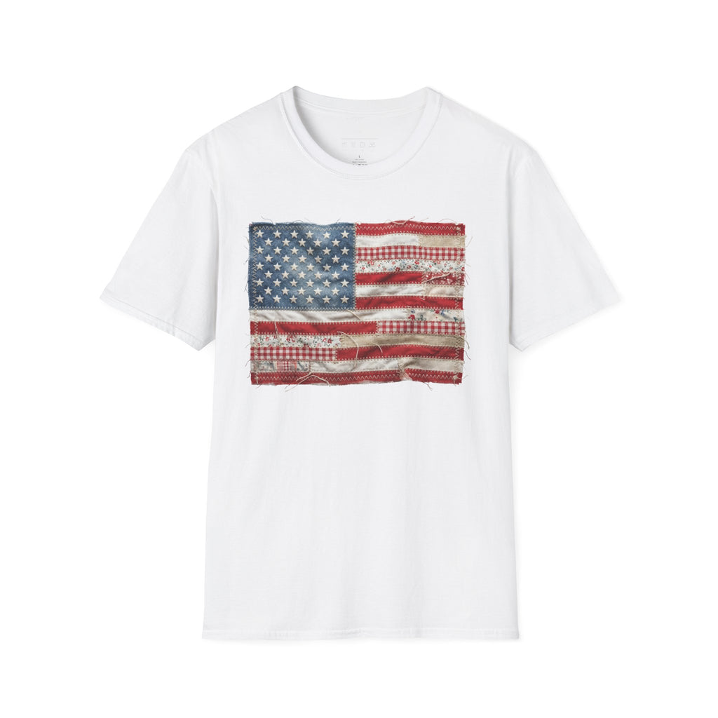 Distressed American Flag T‑Shirt — Vintage USA Patriotic Tee for 4th of July