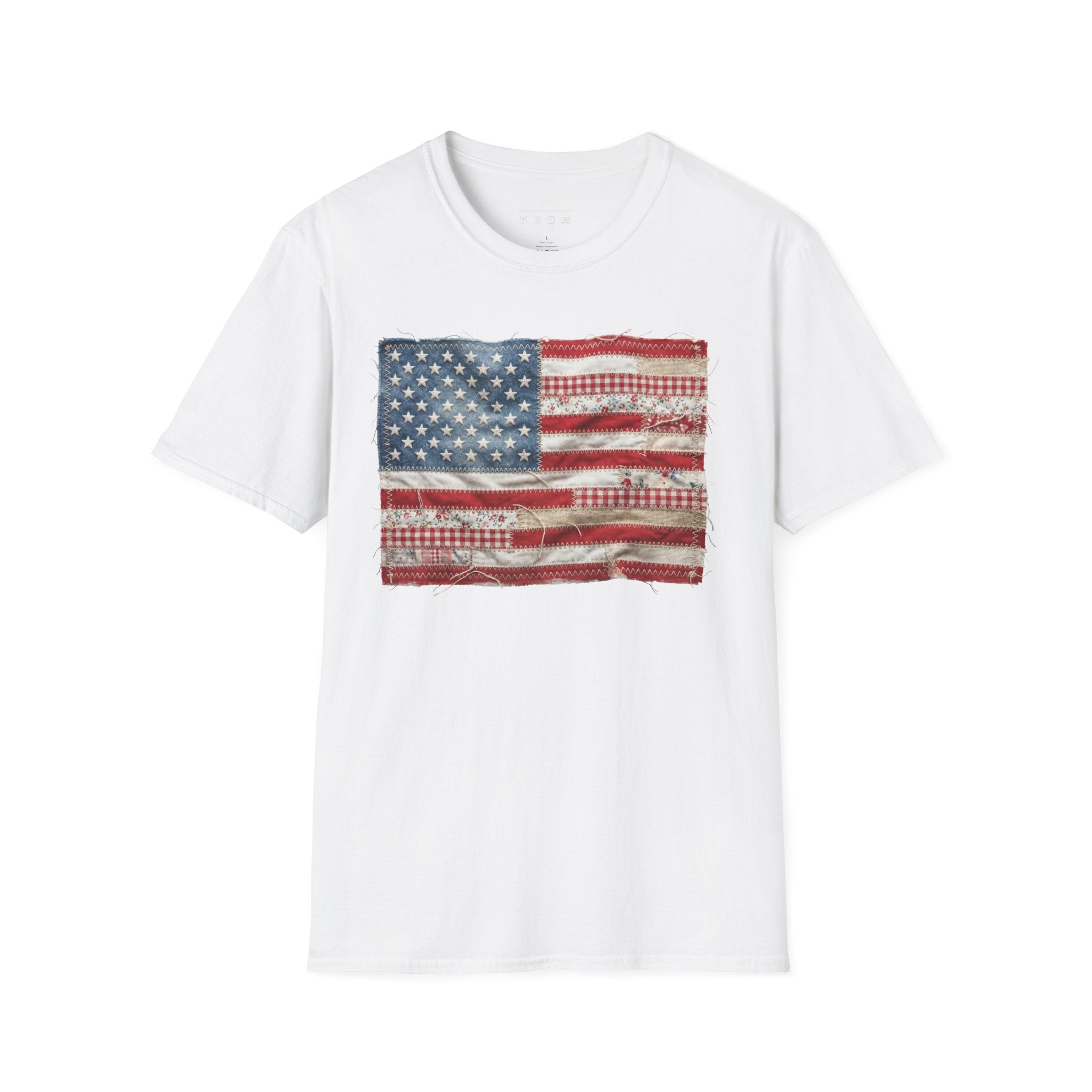 Distressed American Flag T‑Shirt — Vintage USA Patriotic Tee for 4th of July
