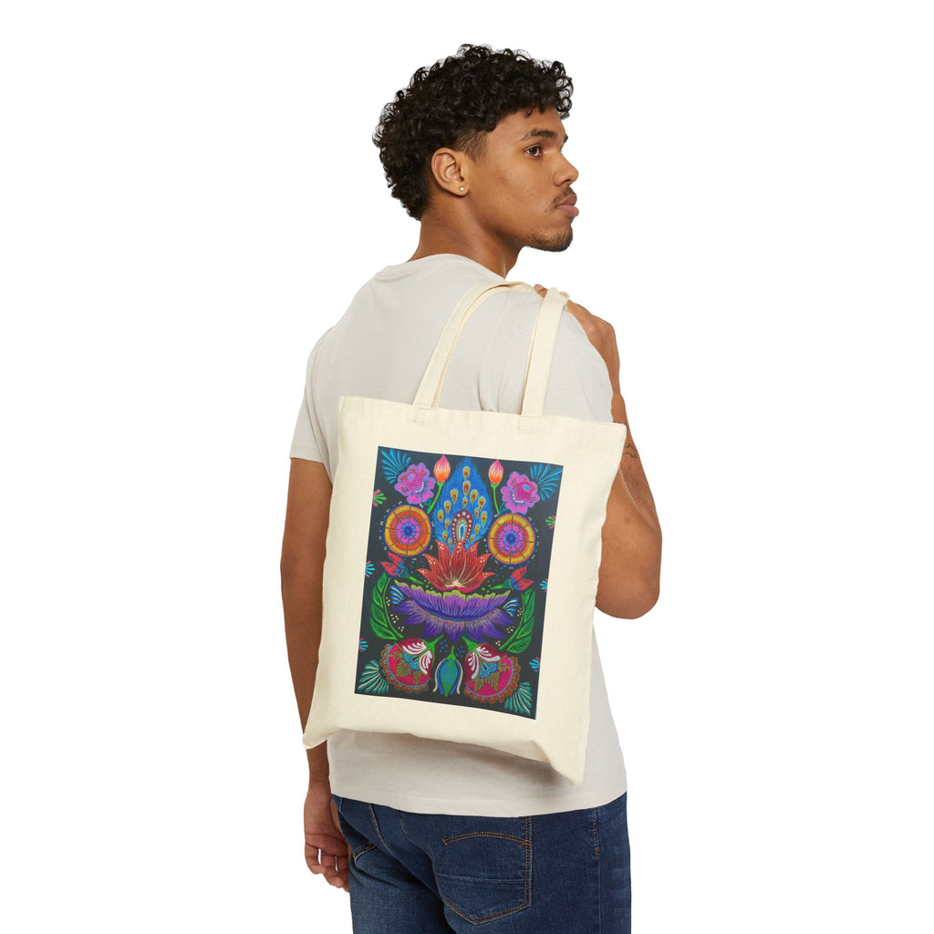 Ricksaw Art Tote Bag — Vibrant Cotton Canvas Market Tote