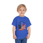 Toddler Tee - Patriotic American Flag Jet Spray Design (Fourth of July)