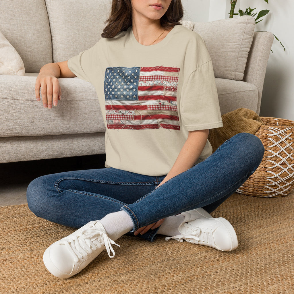 Distressed American Flag T‑Shirt