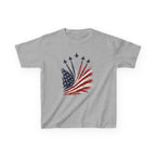 Youth,Kids T-Shirt — American Flag Jet Flyover Graphic (Patriotic 4th of July)
