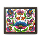 Framed Dhaka Rickshaw Folk Art Canvas