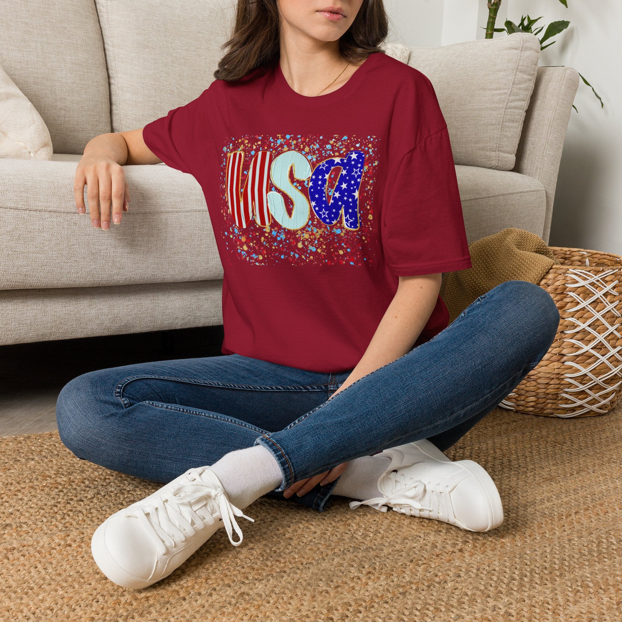 USA Patriotic T-Shirt — Red White & Blue Fourth of July Tee