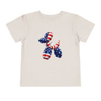 Toddler Tee Patriotic Balloon Dog  — USA Flag 4th of July Shirt
