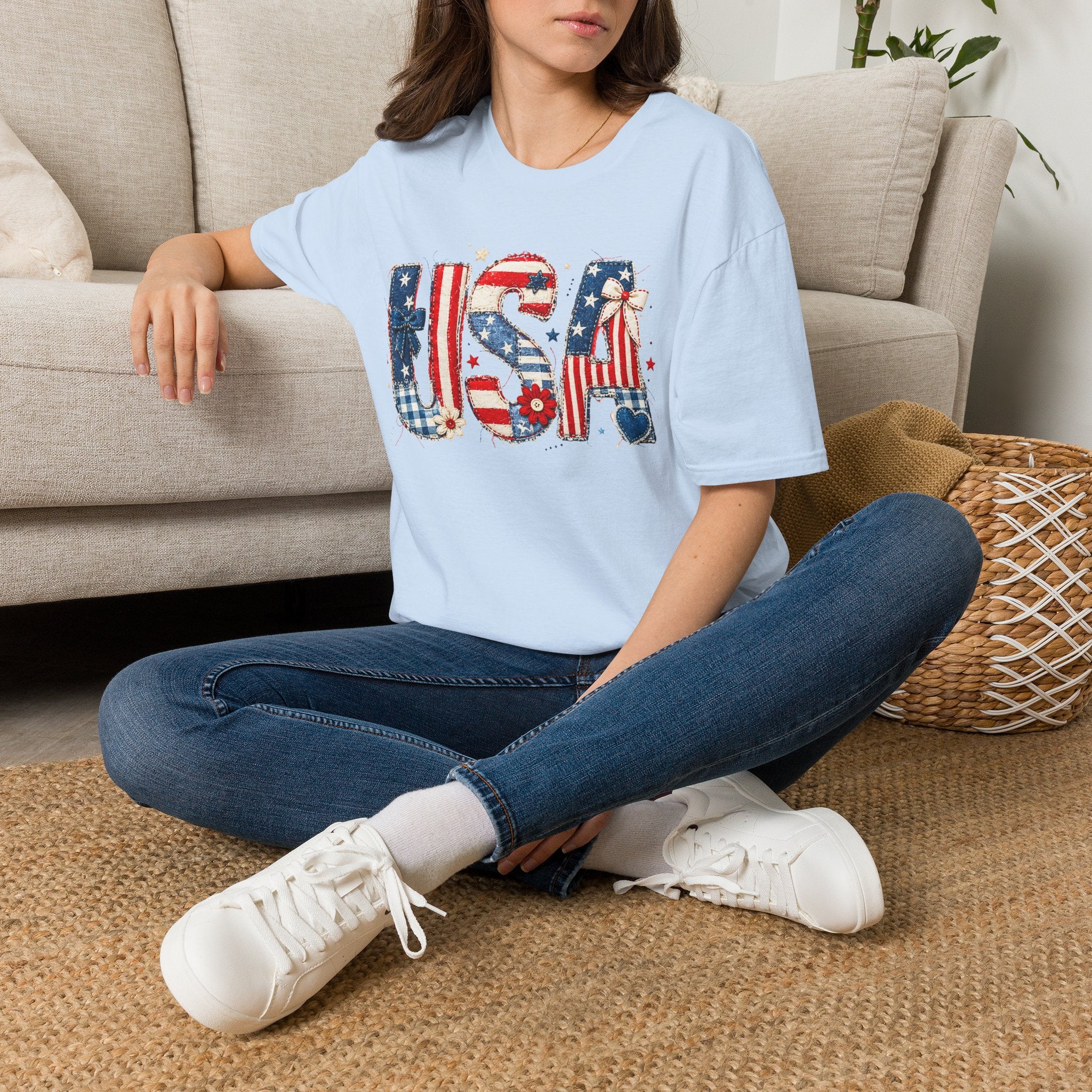 USA Patriotic T-Shirt — Red White Blue Americana Graphic Tee