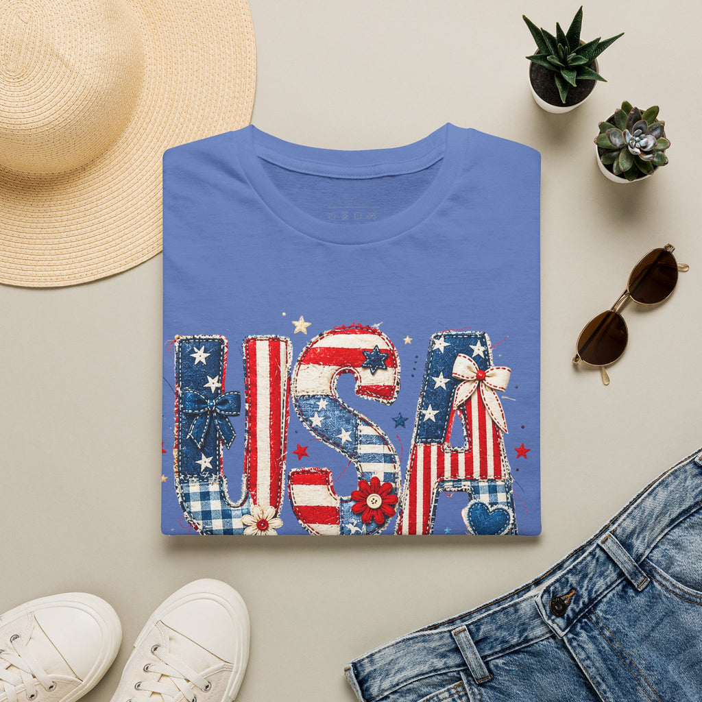 USA Patriotic T-Shirt — Red White Blue Americana Graphic Tee