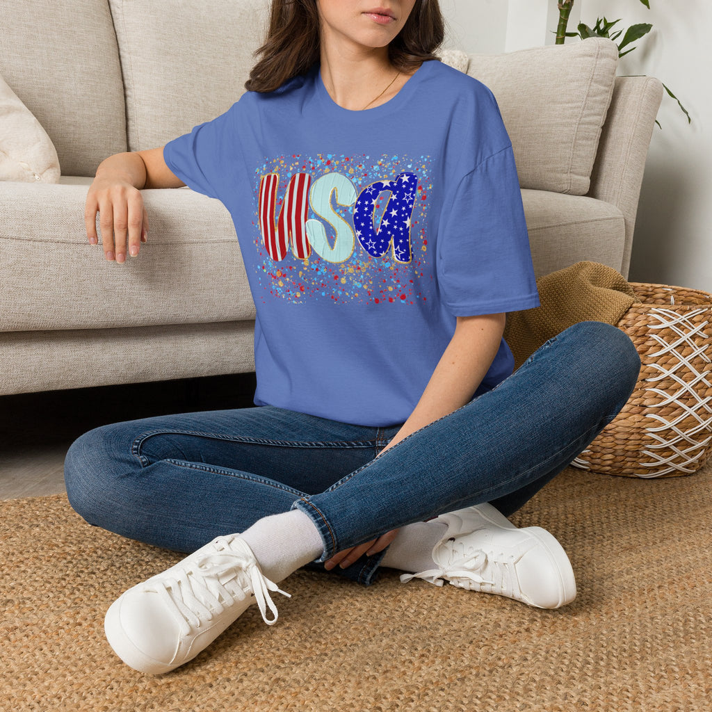 USA Patriotic T-Shirt — Red White & Blue Fourth of July Tee