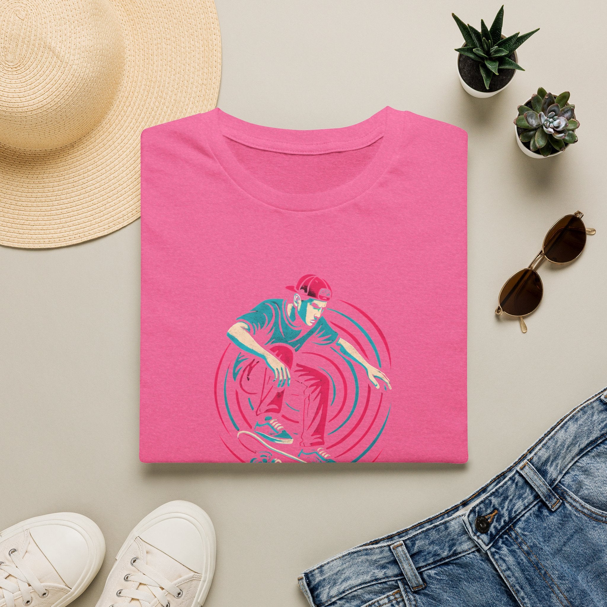 Skateboarder performing trick T-Shirt