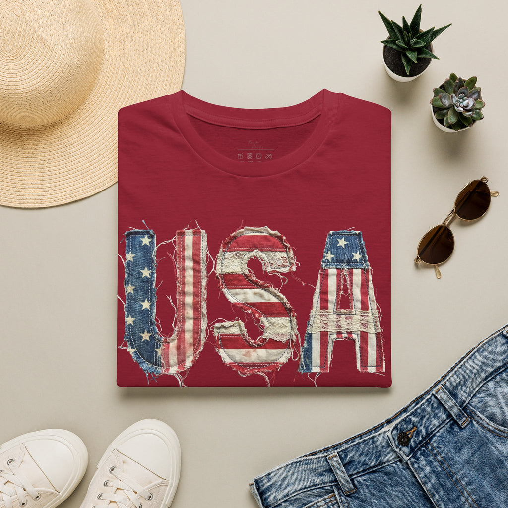 Copy of USA Flag Graphic T-Shirt — Distressed Americana Patriotic Tee