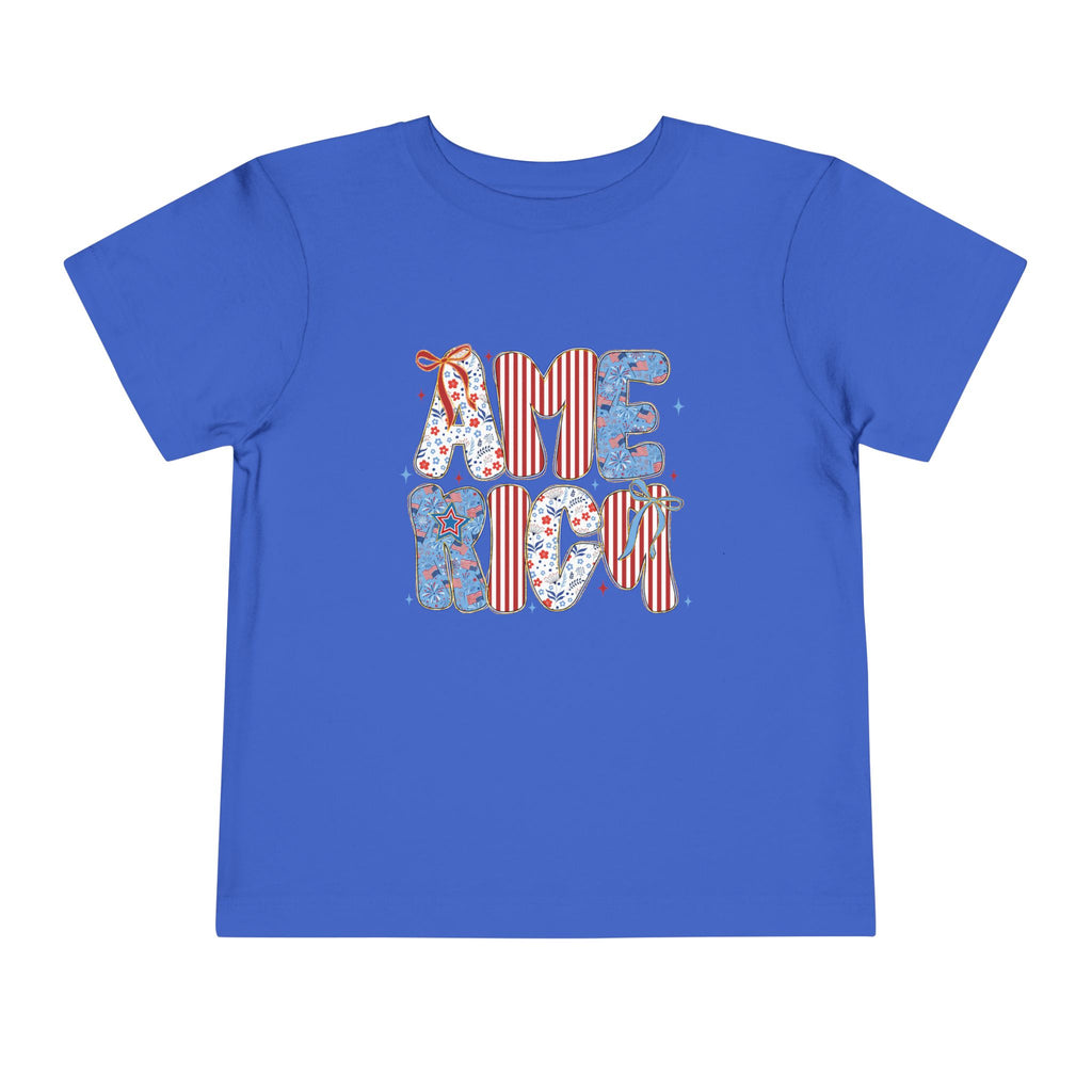 Toddler Tee America   — Patriotic Red White Blue Kids Shirt