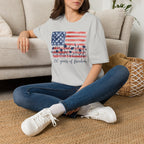 American Flag Palm Trees T-Shirt — “250 Years of Freedom” Patriotic Tee