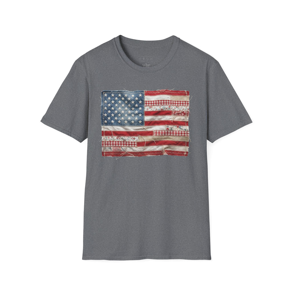 Distressed American Flag T‑Shirt — Vintage USA Patriotic Tee for 4th of July