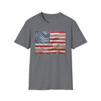 Distressed American Flag T‑Shirt — Vintage USA Patriotic Tee for 4th of July