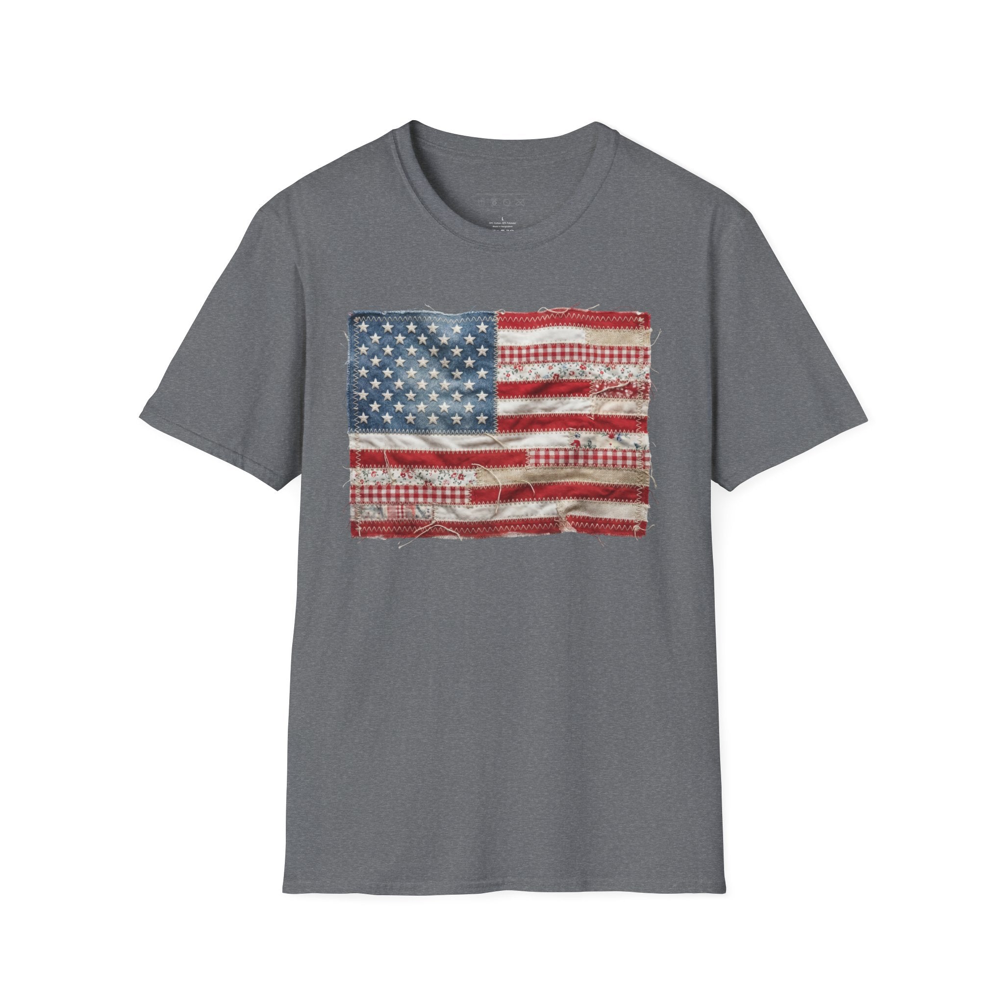 Distressed American Flag T‑Shirt — Vintage USA Patriotic Tee for 4th of July