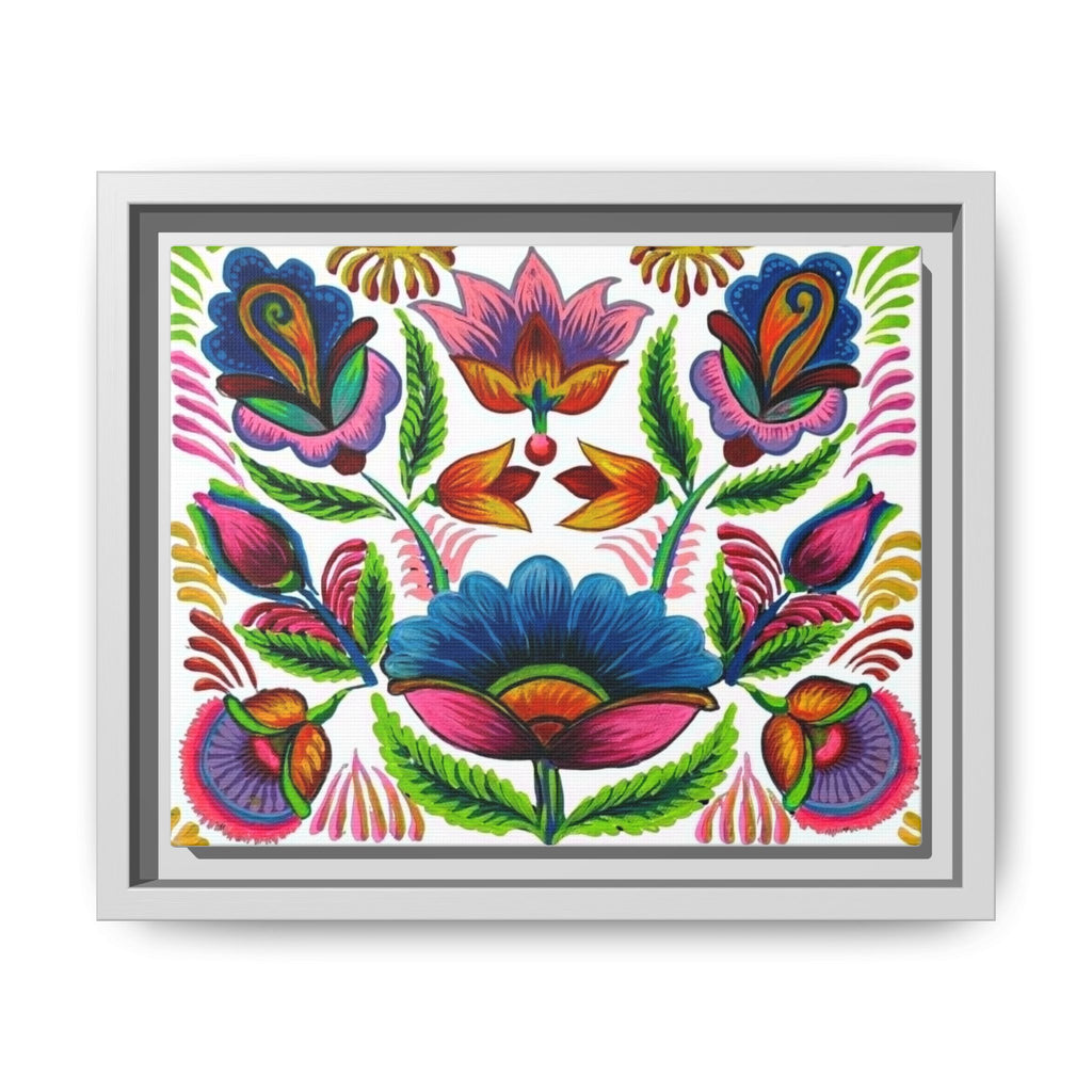 Framed Dhaka Rickshaw Folk Art Canvas