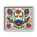 Framed Dhaka Rickshaw Folk Art Canvas