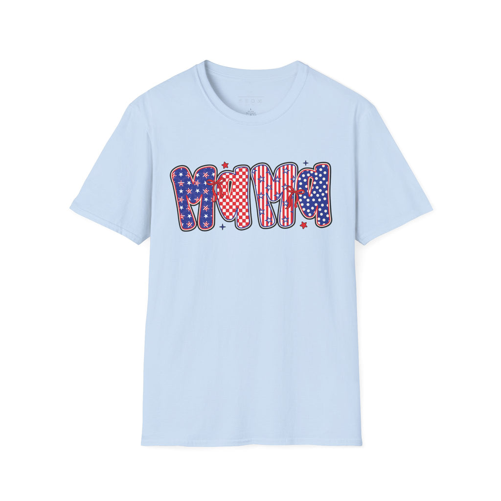 Mama Patriotic American Flag T-Shirt — Fourth of July Mom Tee