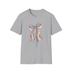 Bow Ribbon T-Shirt — Vintage Americana Floral & Gingham Bow Tee