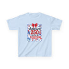 Youth, Kids Tee — "America 250 Years of Freedom" Patriotic Fourth of July Shirt