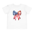 Toddler Tee — Patriotic American Flag Bow