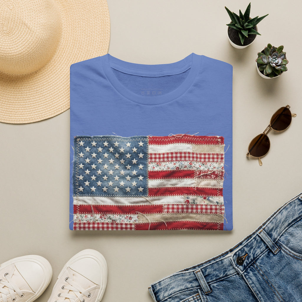 Distressed American Flag T‑Shirt — Vintage USA Patriotic Tee for 4th of July