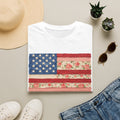 Patriotic Floral American Flag T-Shirt