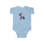 Patriotic Balloon Dog Baby Bodysuit — USA Flag Infant Onesie