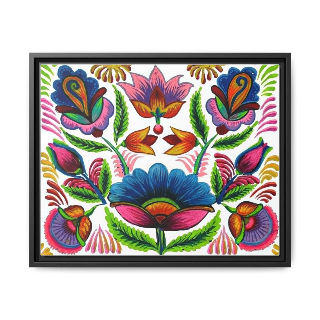 Framed Dhaka Rickshaw Folk Art Canvas